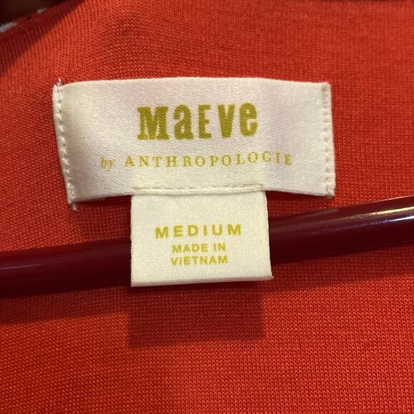 Maeve Orange Floral Brianne Cowl Neck Sleeveless Dress Size M - Picture 5 of 9